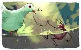 la fourmie et la colombe